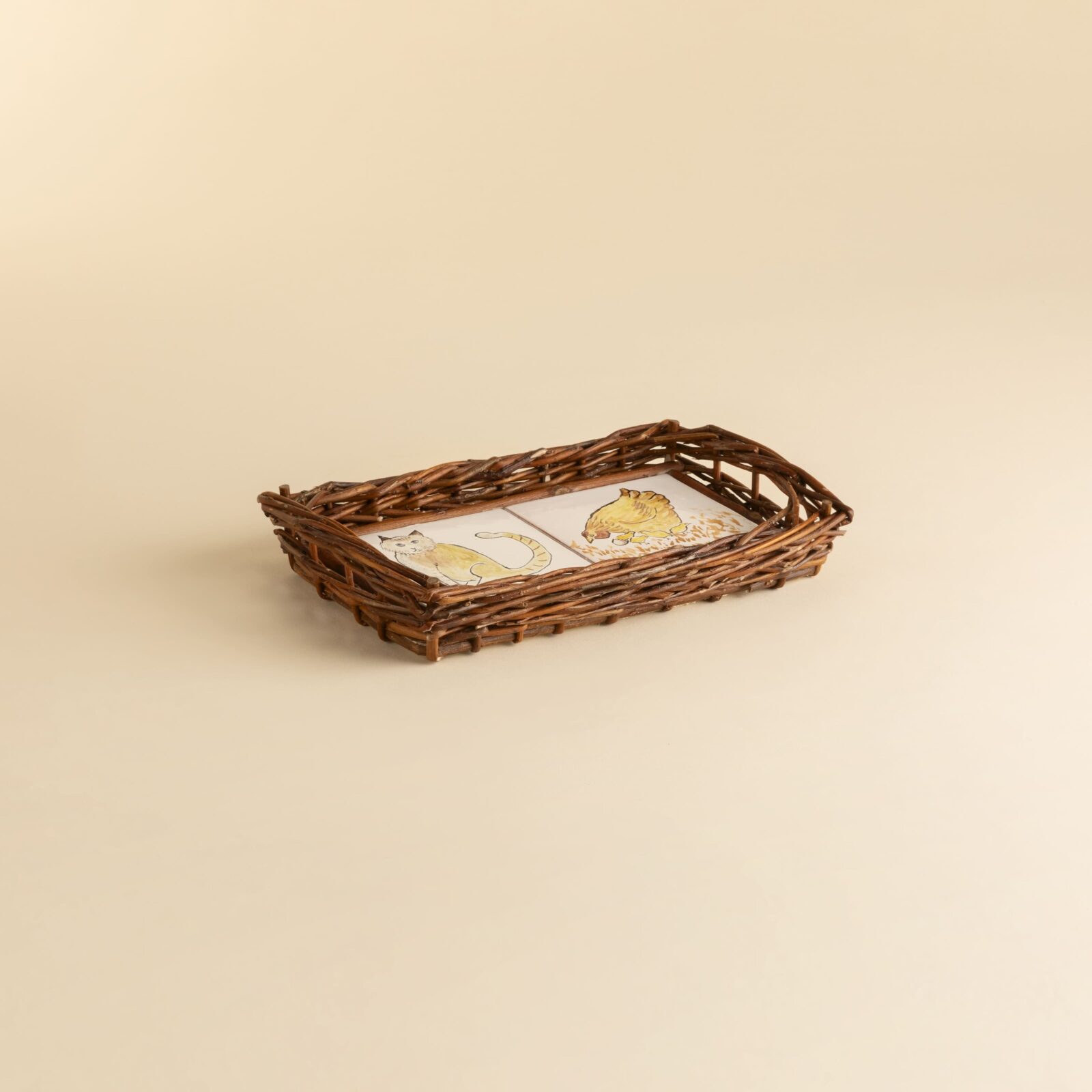 “The cat and the chicken” serving tray