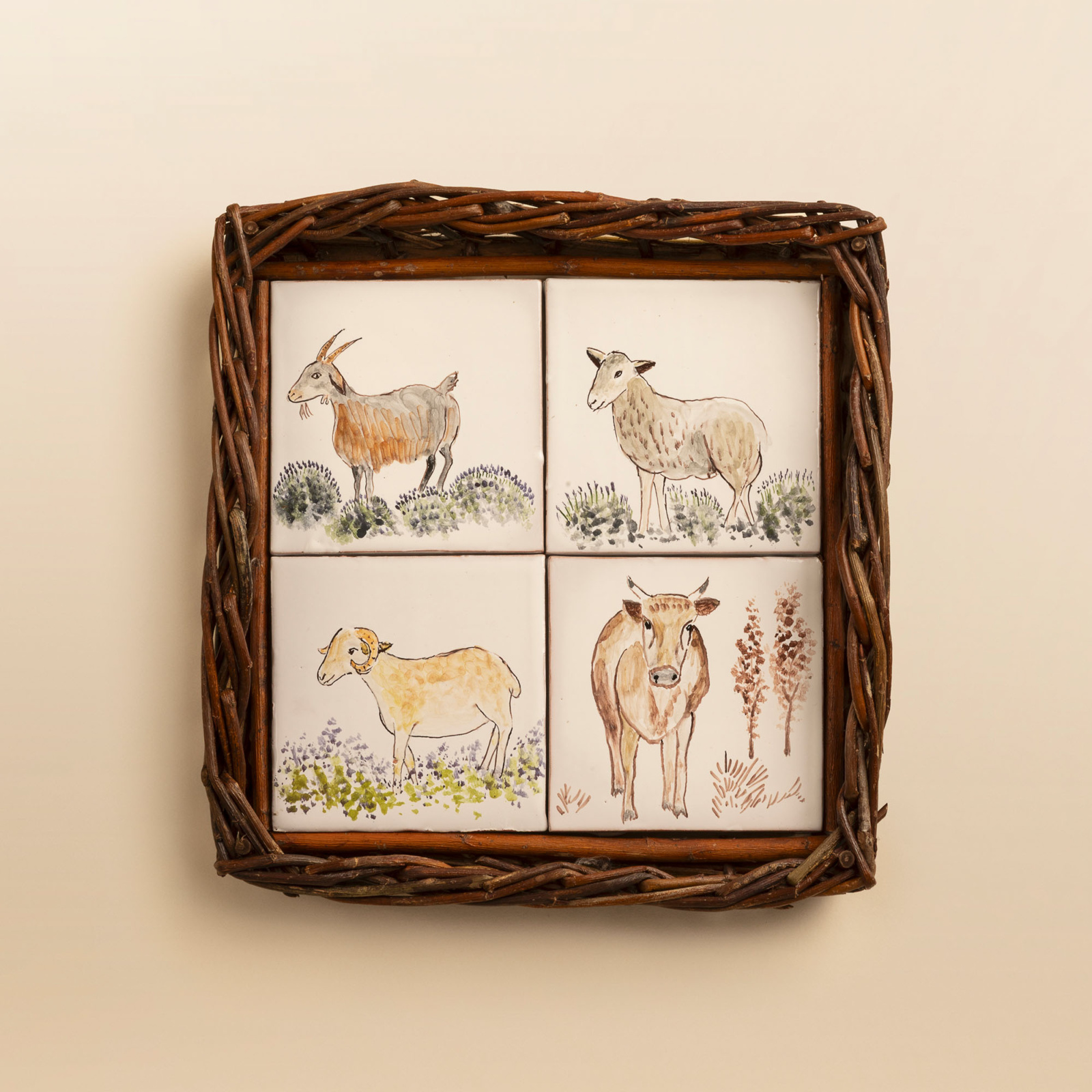 “The animals of the meadow” Serving tray