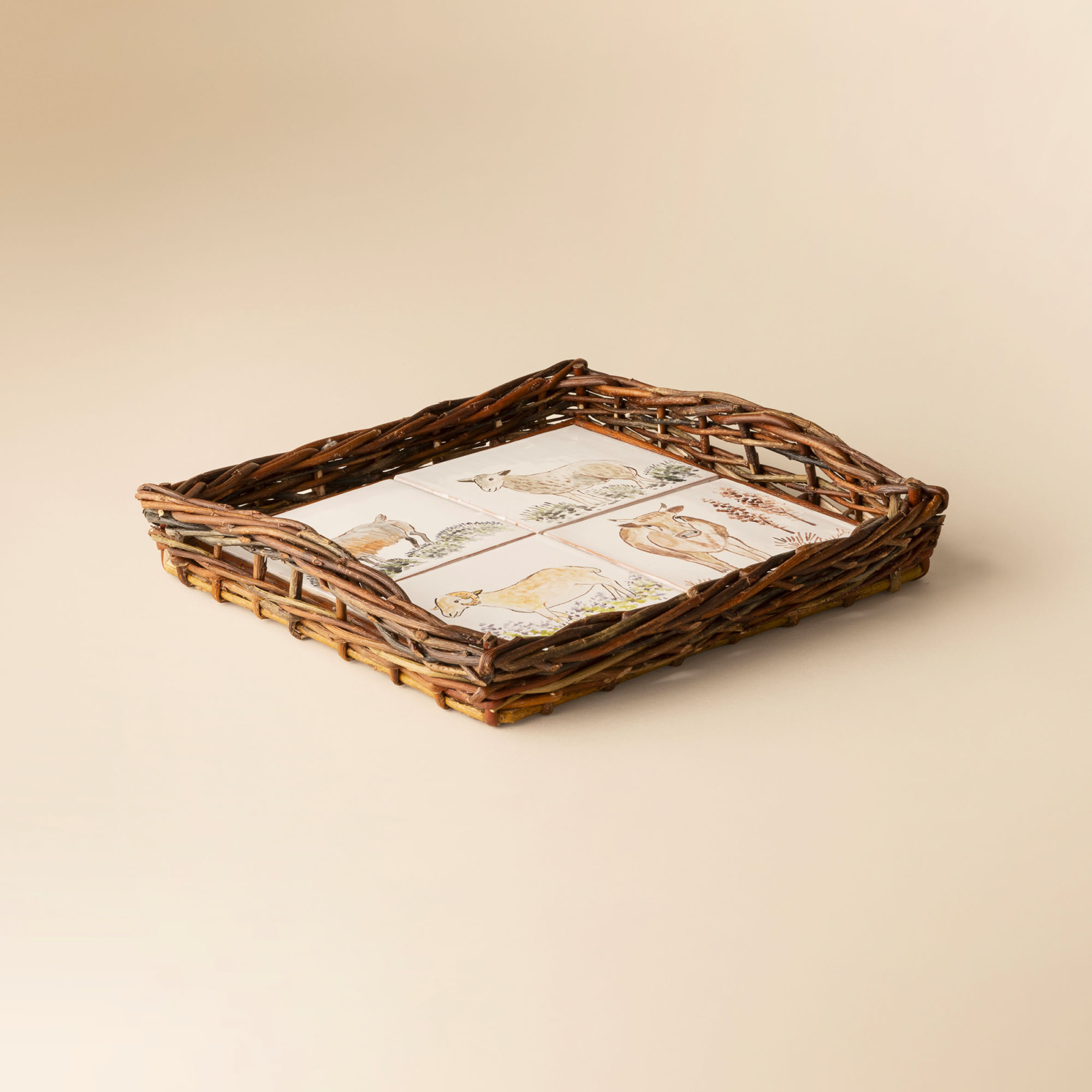 “The animals of the meadow” Serving tray