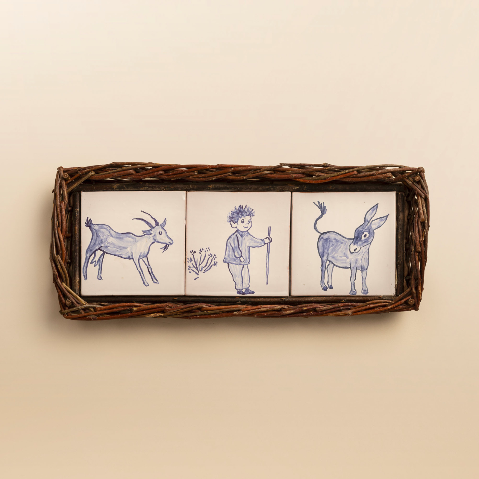 “The goat, the shepherd and the little donkey” Serving tray