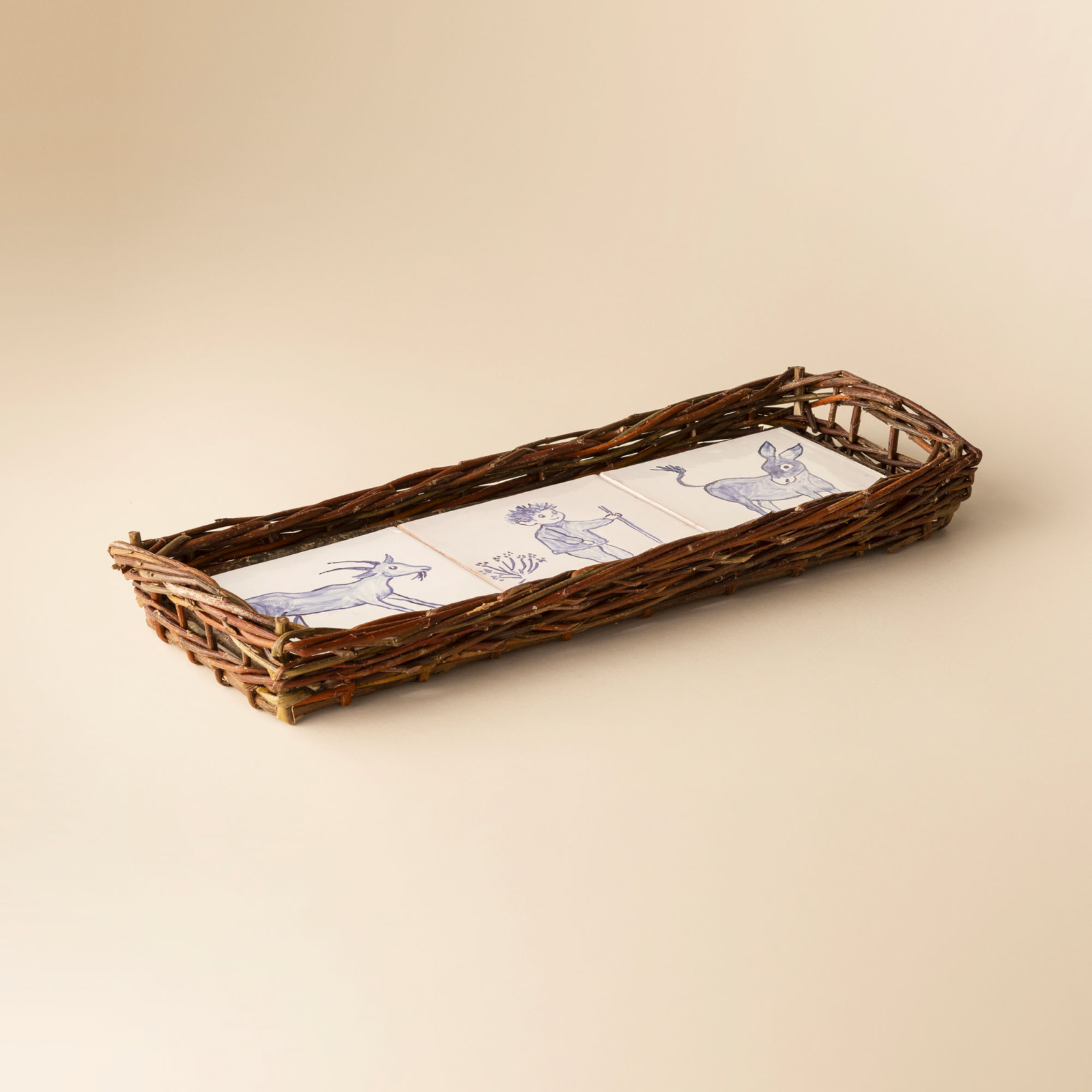 “The goat, the shepherd and the little donkey” Serving tray
