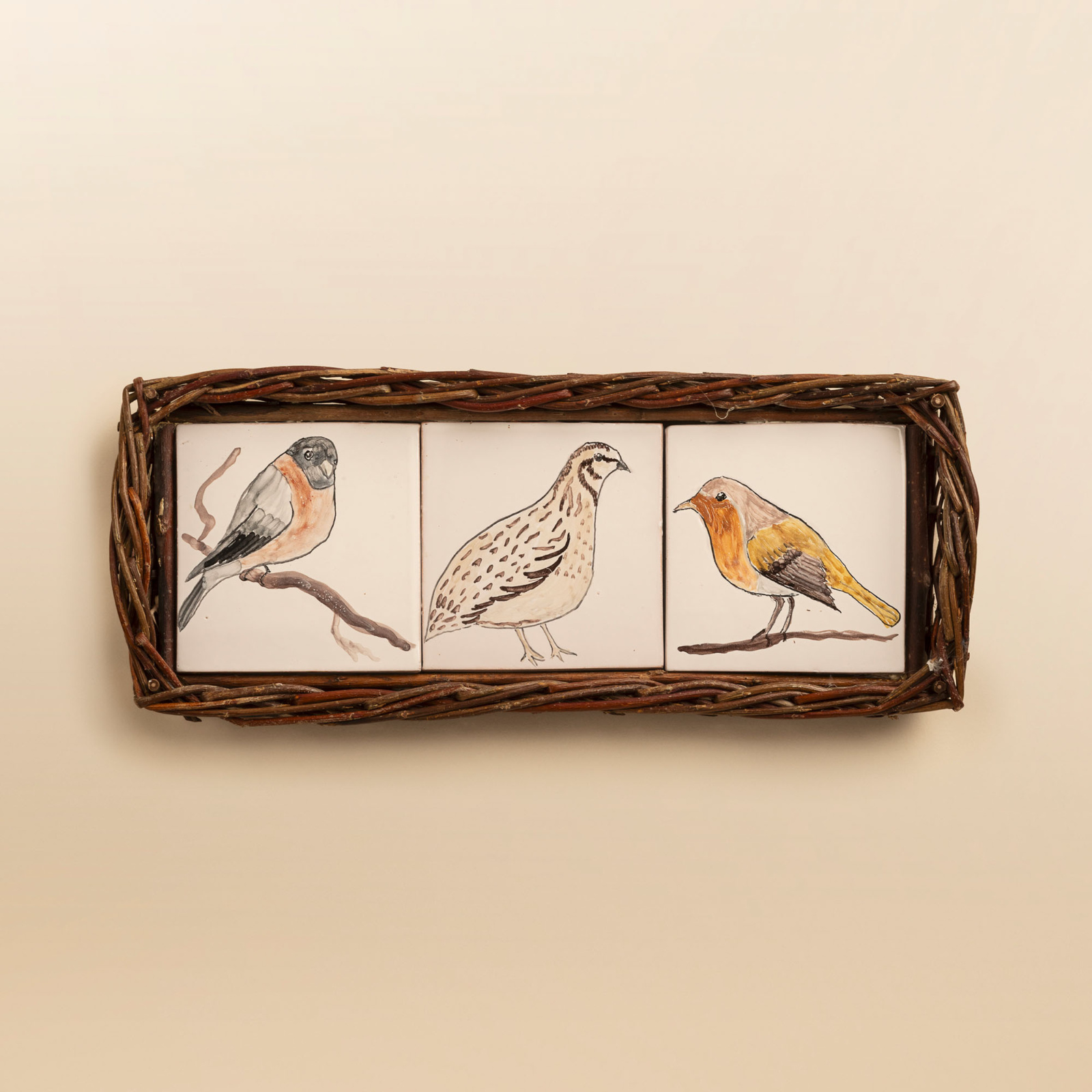 Plateau de service « La caille et les oiseaux »