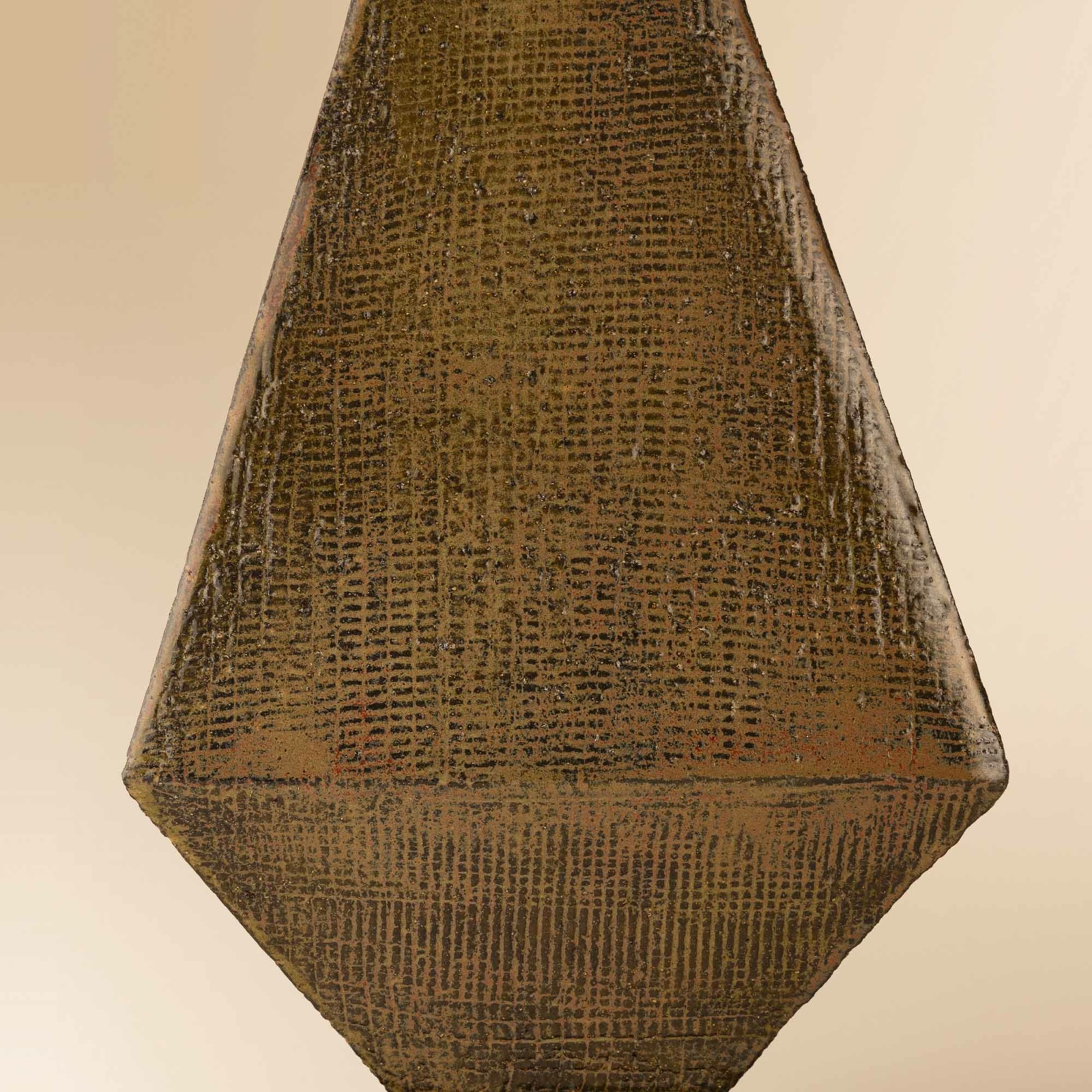 Textured brown vase