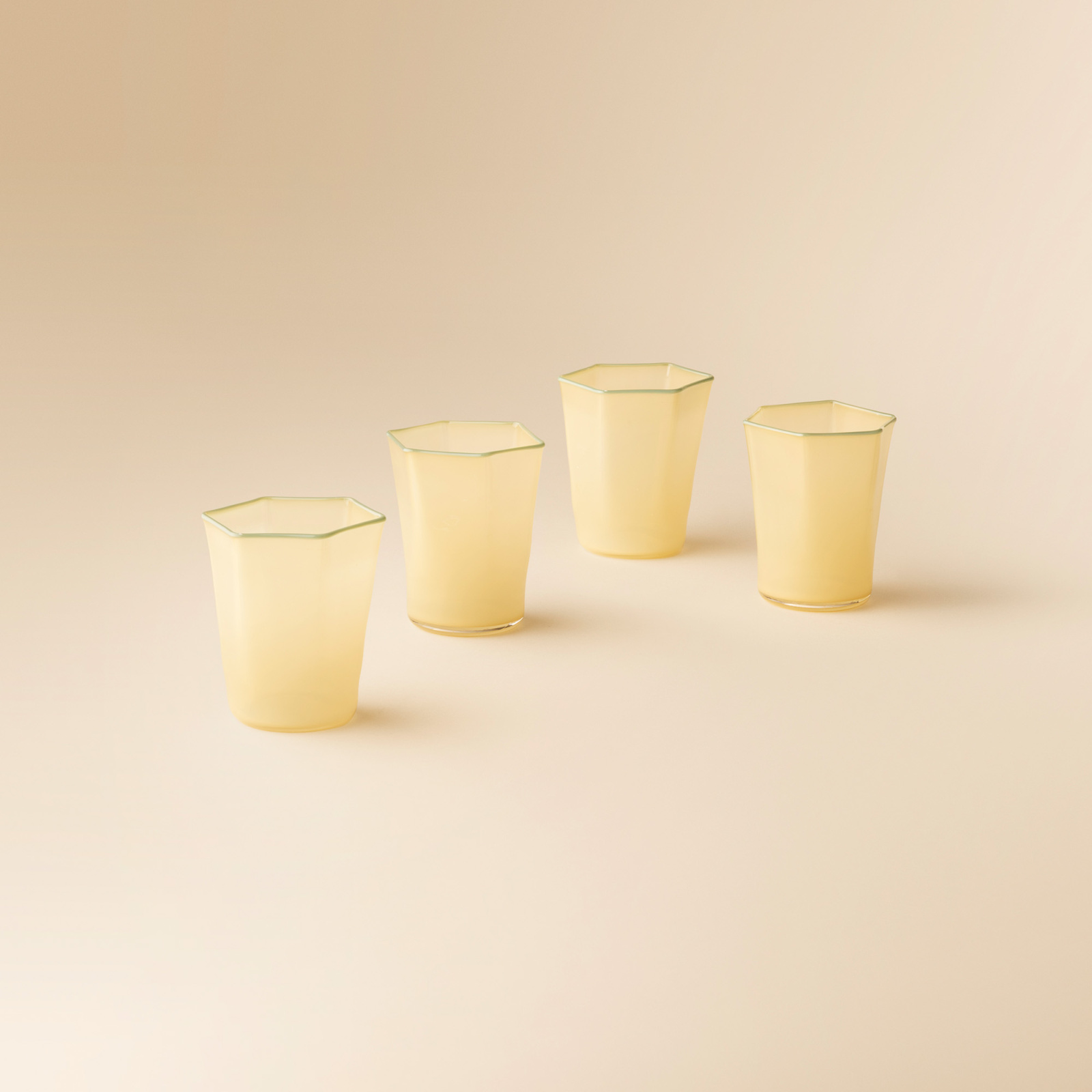 Set of 4 “Hex” Barley glasses