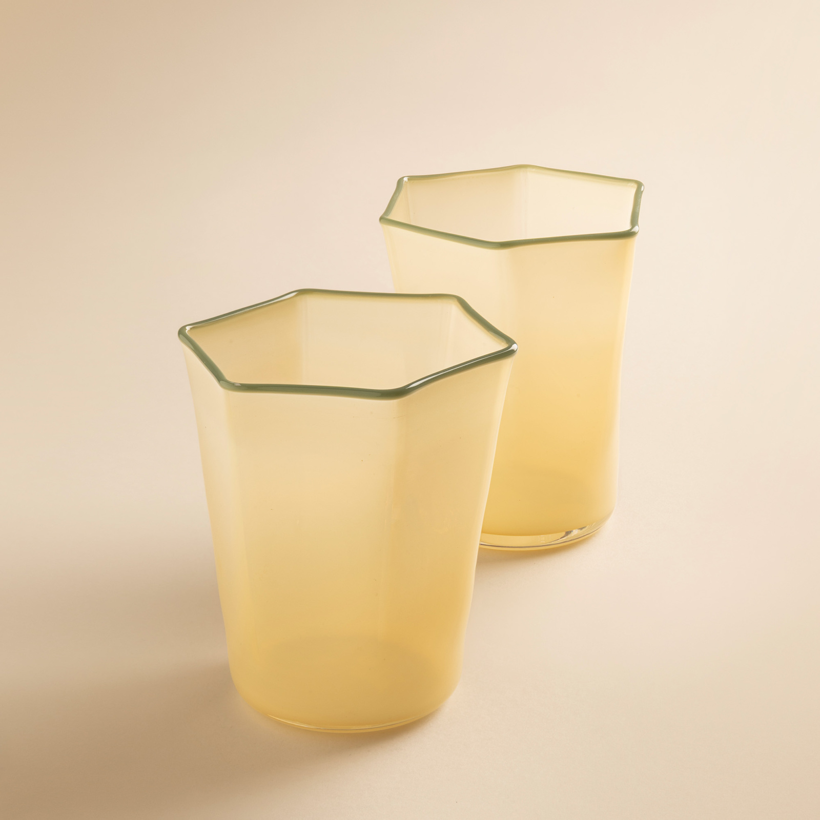 Set of 4 “Hex” Barley glasses